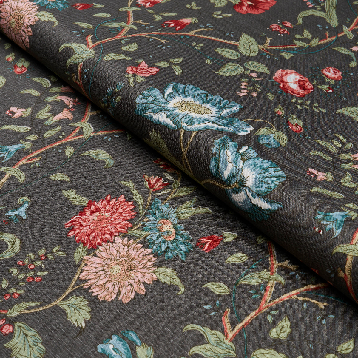 GISELLE-FLORAL-NOIR-SCHUMACHER-181902 - Schumacher Fabric
