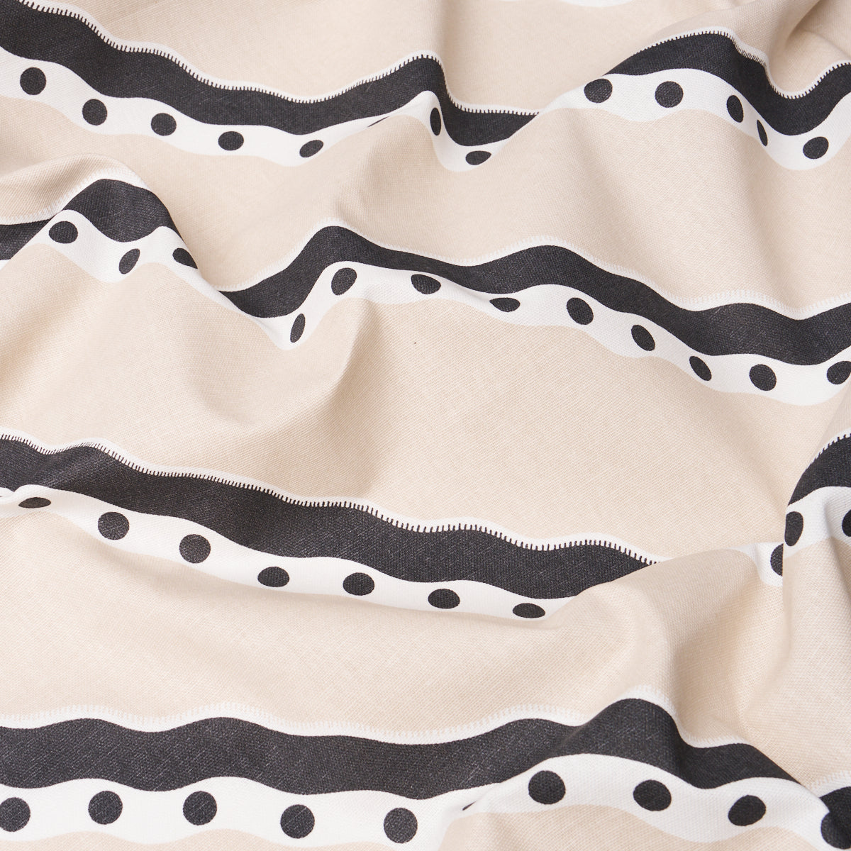 ROUSSEAU-STRIPE-BLACK-CREAM-SCHUMACHER-181910 - Schumacher Fabric