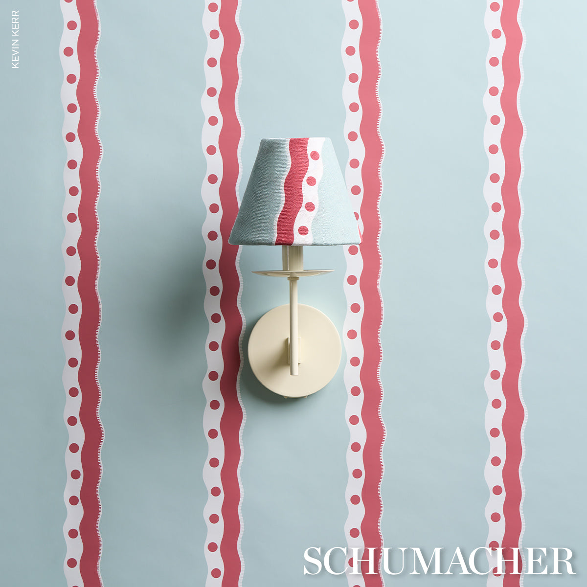 ROUSSEAU-STRIPE-ROUGE-SKY-SCHUMACHER-181911 - Schumacher Fabric