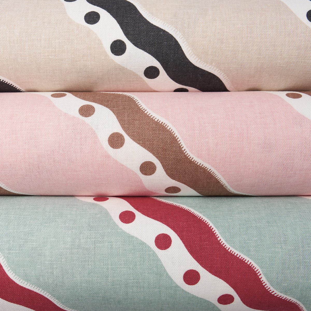 ROUSSEAU-STRIPE-COCOA-BLUSH-SCHUMACHER-181912 - Schumacher Fabric