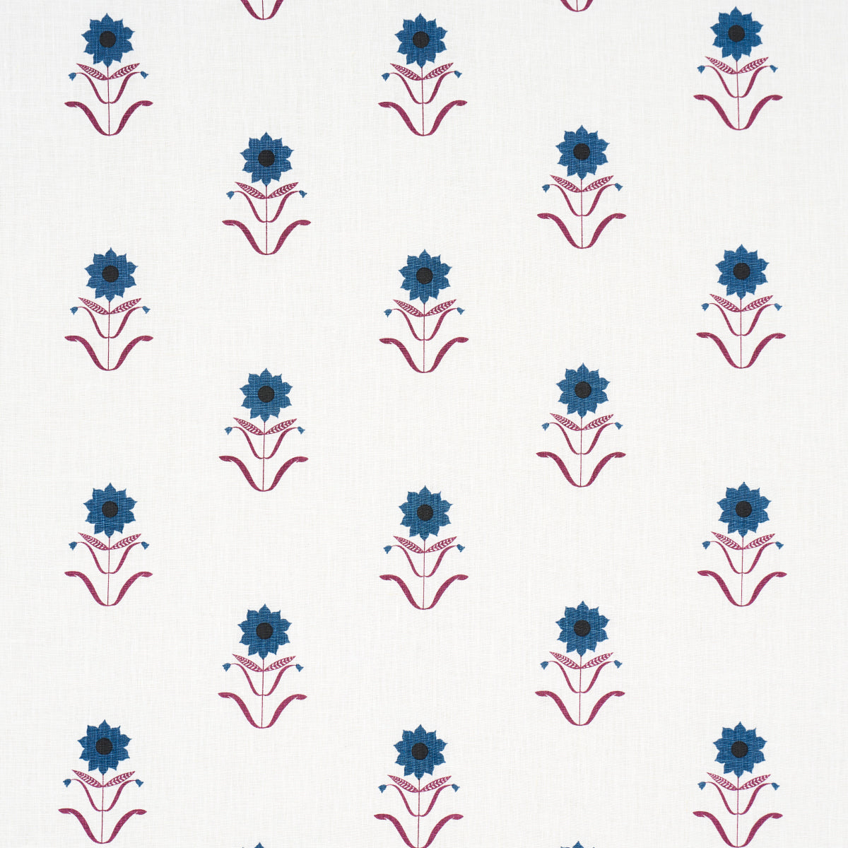FORGET-ME-NOTS-BLUE-PLUM-SCHUMACHER-181982 - Schumacher Tela