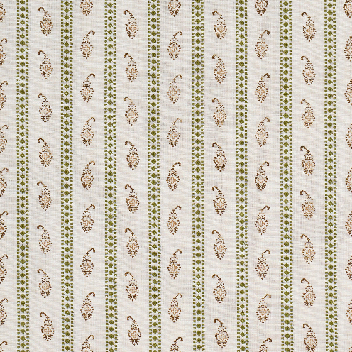 EDDIE-WOVEN-HAND-BLOCK-PRINT-GREEN-SCHUMACHER-182021 - Schumacher Tela