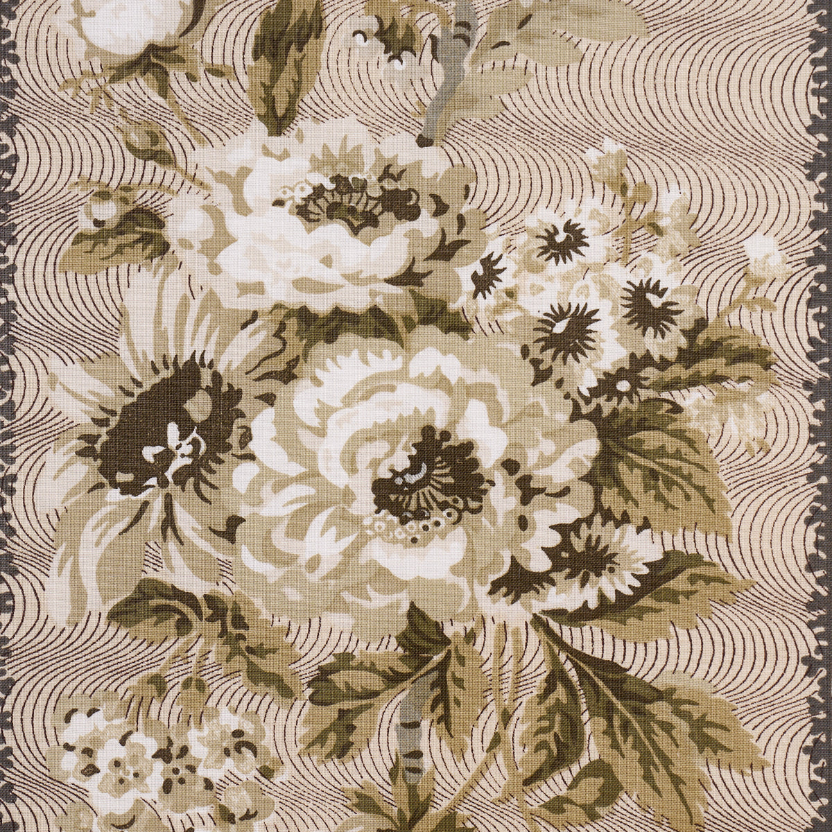Elizabeth Chintz - Neutral - Schumacher 182041 Fabric - Schumacher Fabric
