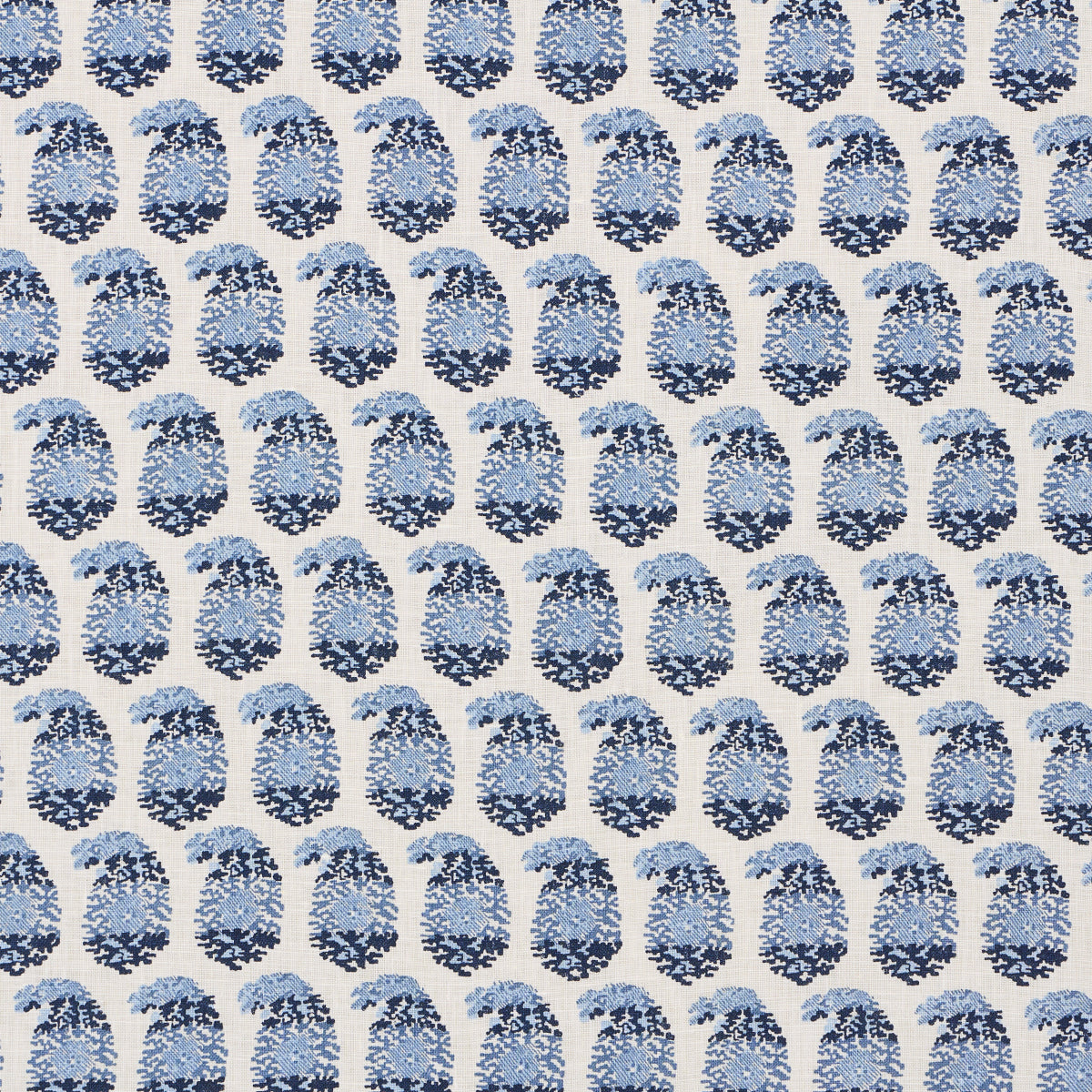 Terry - Blue & Navy - Schumacher 182060 Fabric - Schumacher Fabric