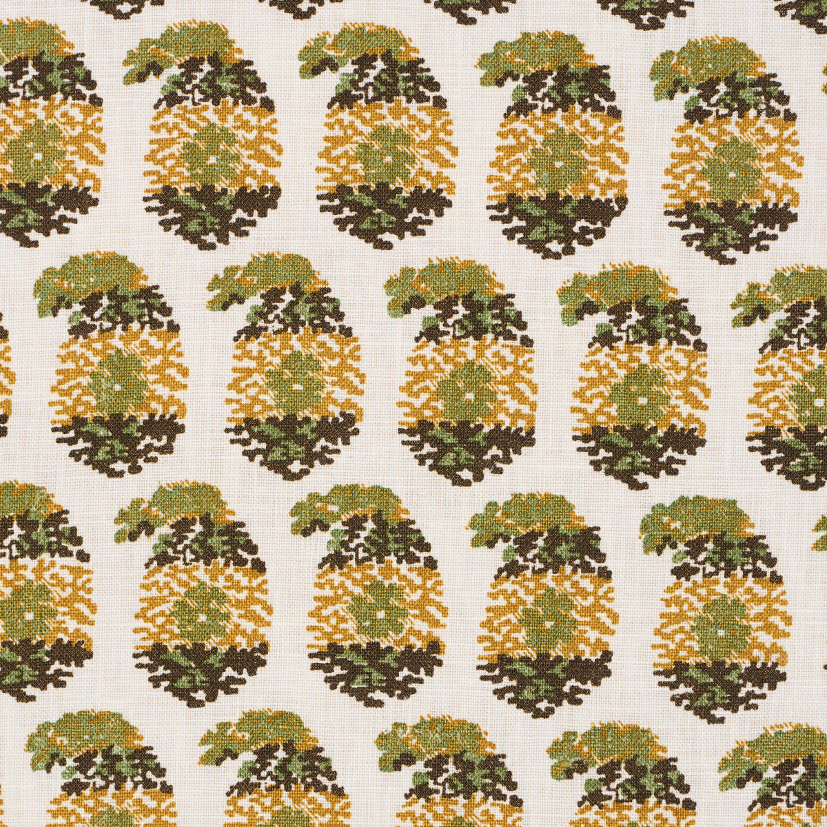 TERRY-OCHRE-GREEN-SCHUMACHER-182062 - Schumacher Tela