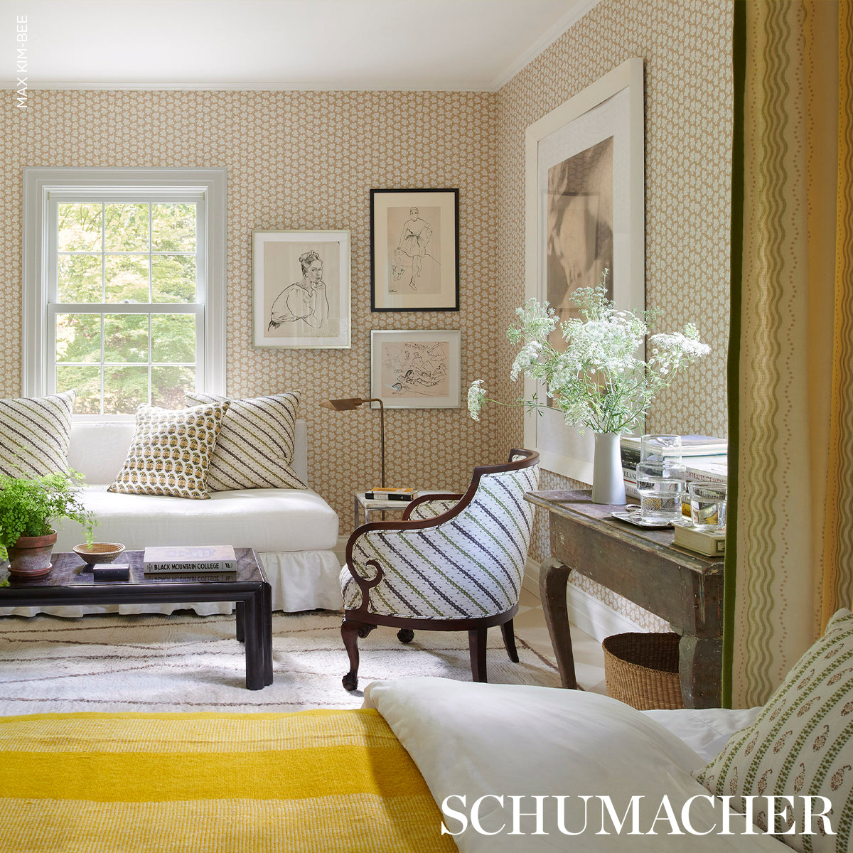 TERRY-OCHRE-GREEN-SCHUMACHER-182062 - Schumacher Tela
