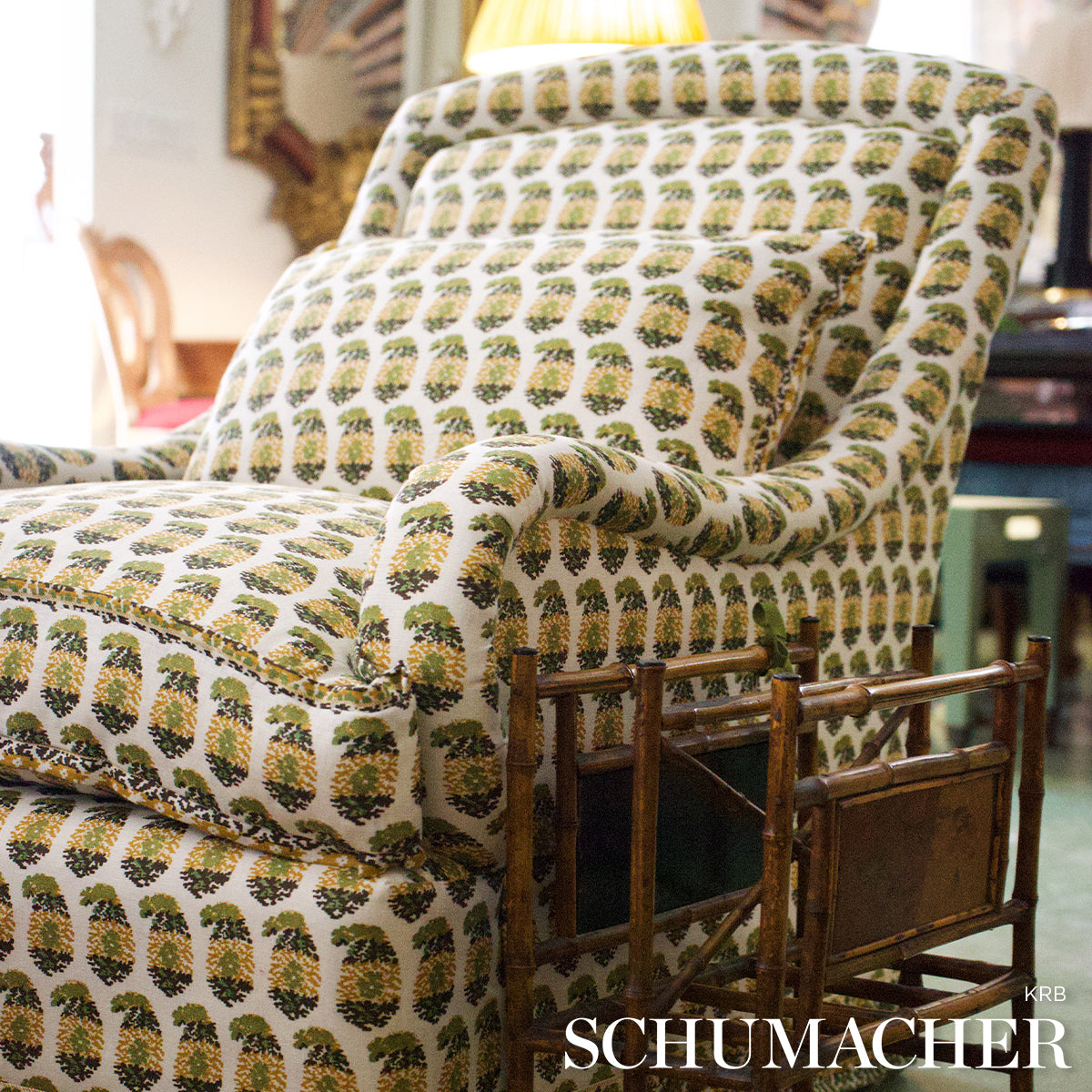 TERRY-OCHRE-GREEN-SCHUMACHER-182062 - Schumacher Tela