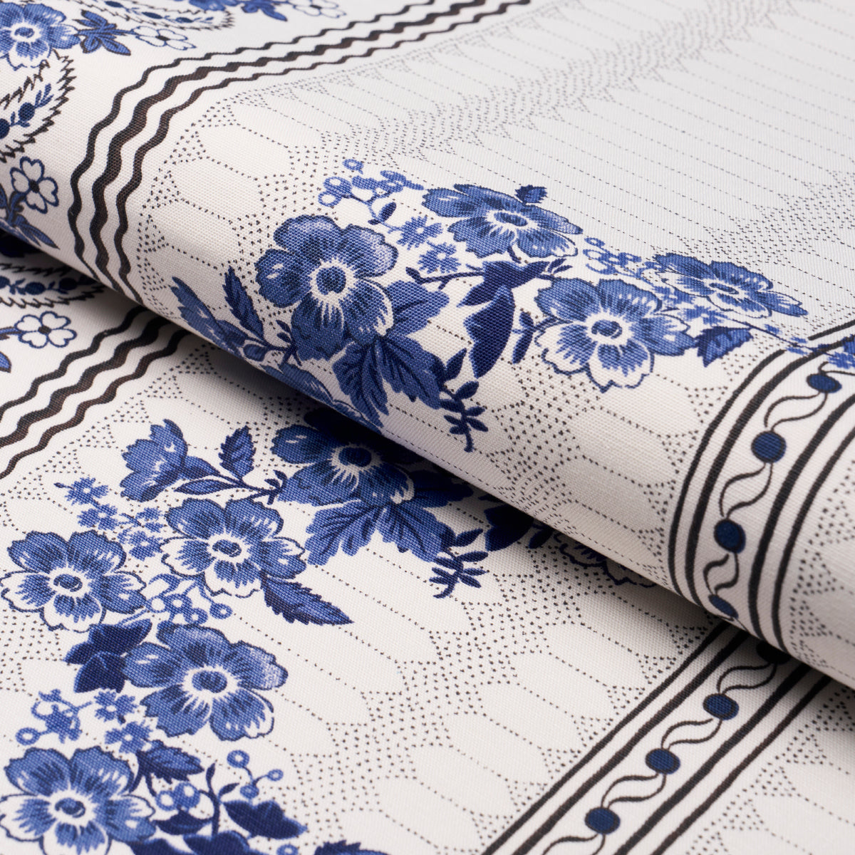 SERENA-GARLAND-BLUE-SCHUMACHER-182070 - Schumacher Fabric