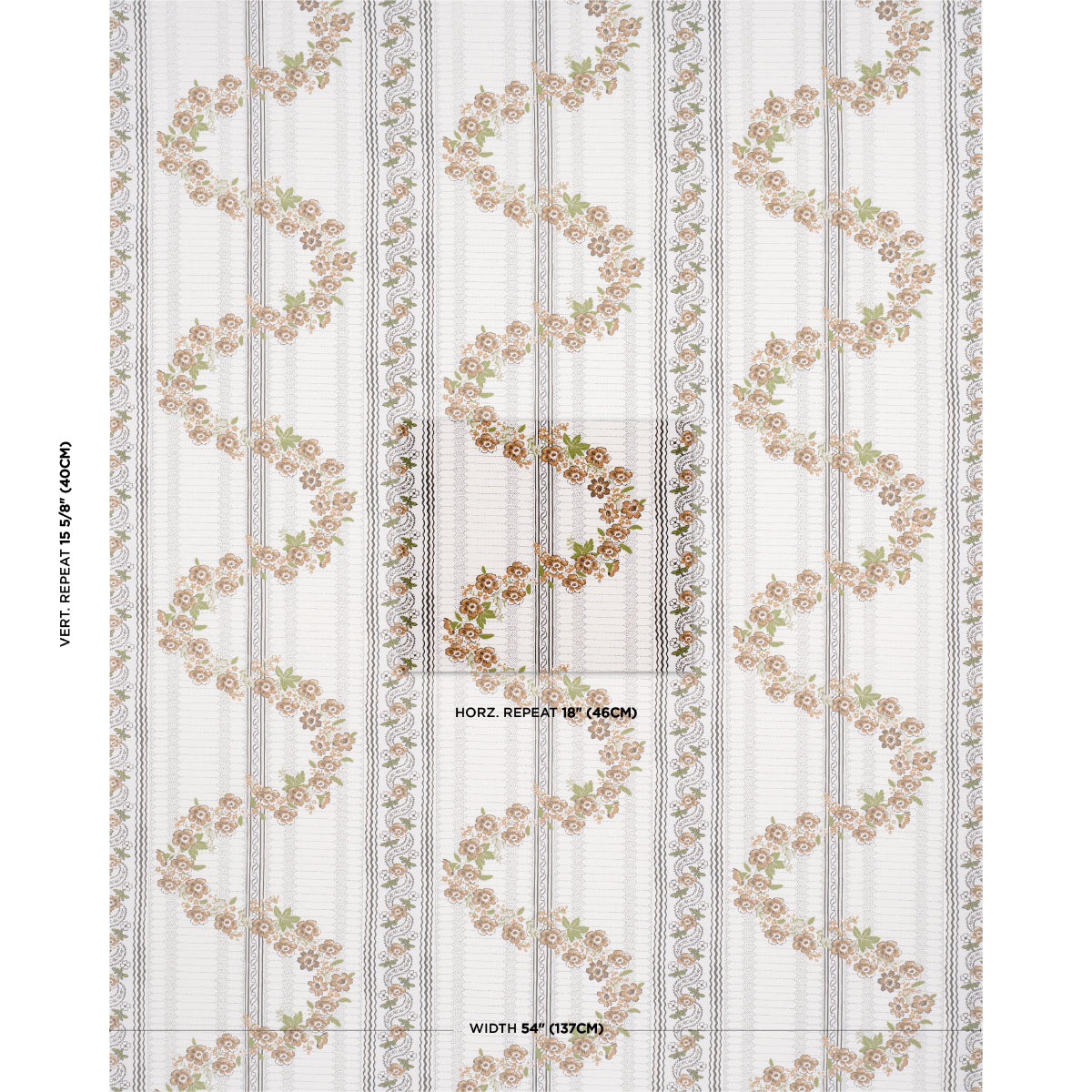 SERENA-GARLAND-OCHRE-SCHUMACHER-182071 - Schumacher Fabric