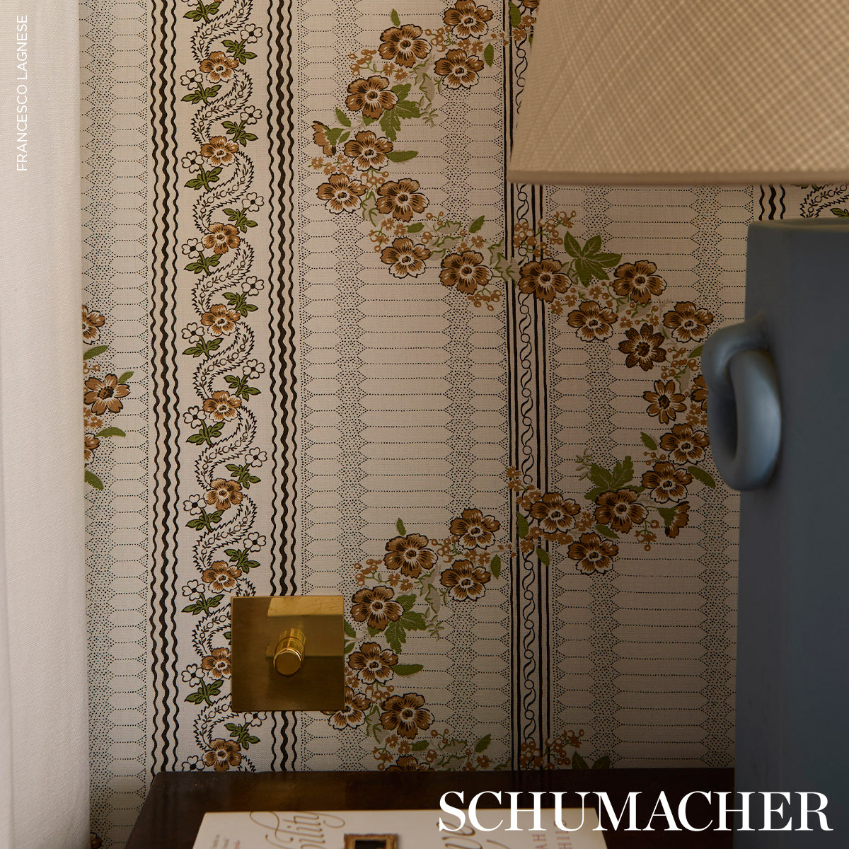 SERENA-GARLAND-OCHRE-SCHUMACHER-182071 - Schumacher Fabric