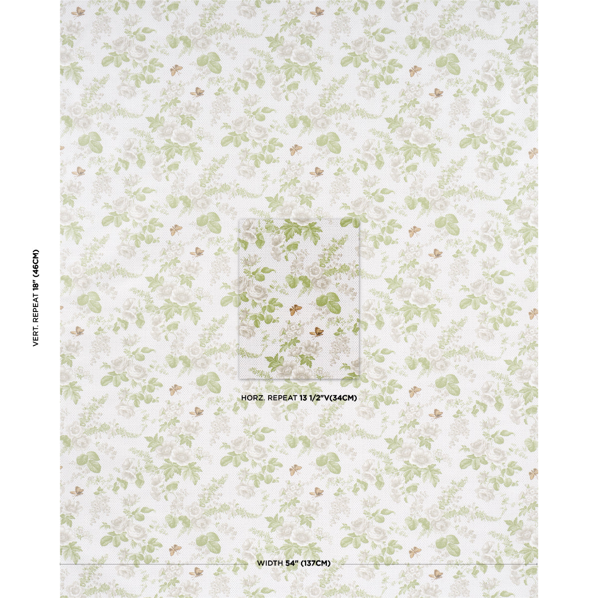 SIBYL-CHINTZ-NEUTRAL-SCHUMACHER-182081 - Schumacher Fabric