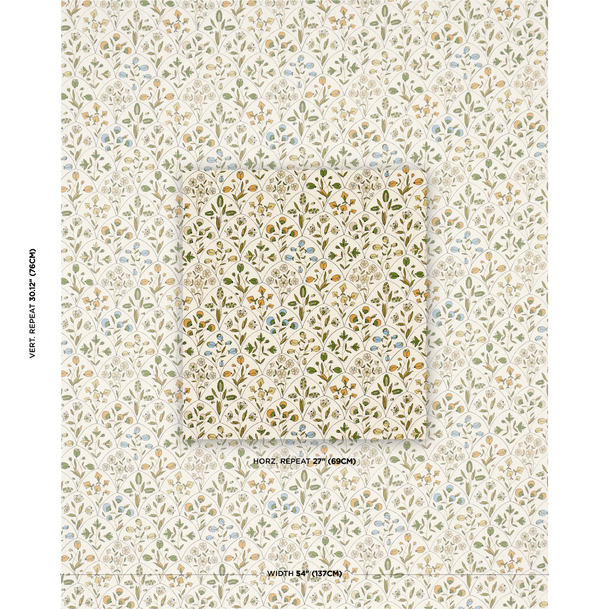 FRANCES-FLORAL-INDOOR-OUTDOOR-DOCUMENT-SCHUMACHER-182161 - Schumacher Fabric