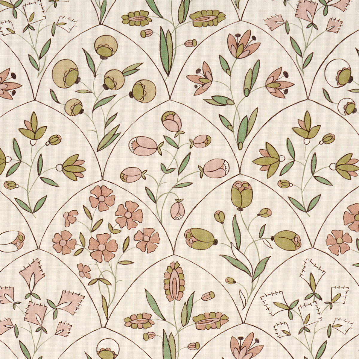 Frances Floral Indoor/Outdoor - Petal - Schumacher 182162 Fabric - Schumacher Fabric