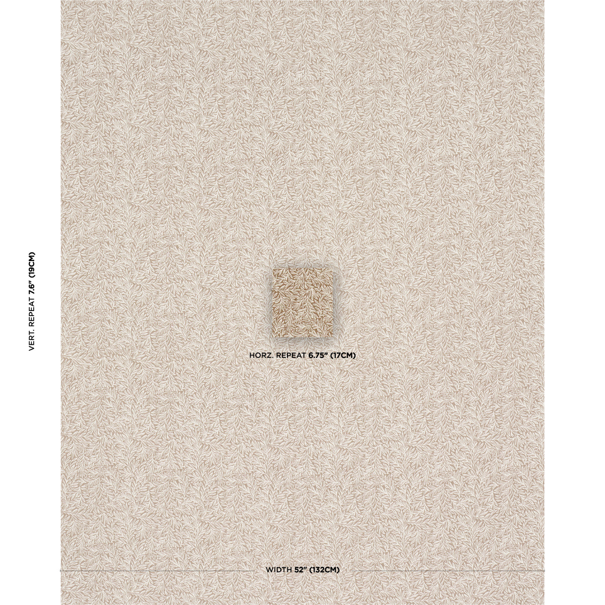 WILLOW-LEAF-MOCHA-SCHUMACHER-182182 - Schumacher Tela