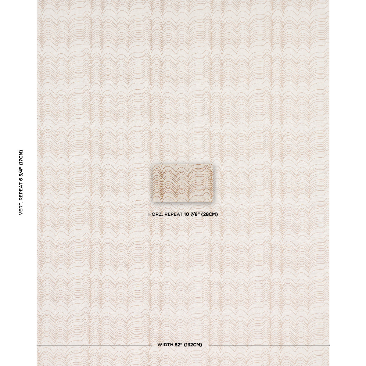 Richter Linen Print - Neutral - Schumacher 182230 Fabric - Schumacher Fabric