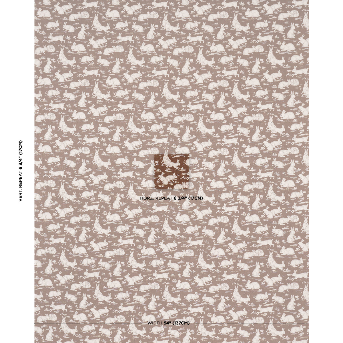 COTTONTAILS-CHESTNUT-SCHUMACHER-182241 - Schumacher Fabric