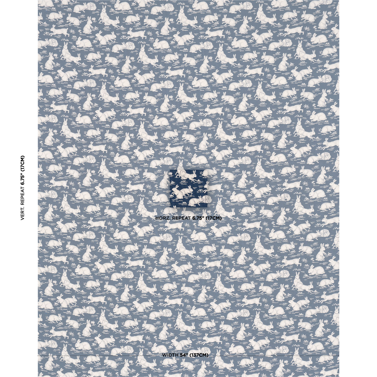 COTTONTAILS-INDIGO-SCHUMACHER-182242 - Schumacher Fabric