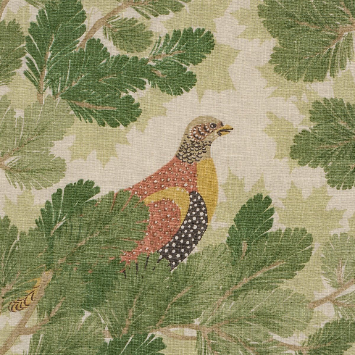 Covey Hedge - Pine - Schumacher 182250 Fabric - Schumacher Fabric