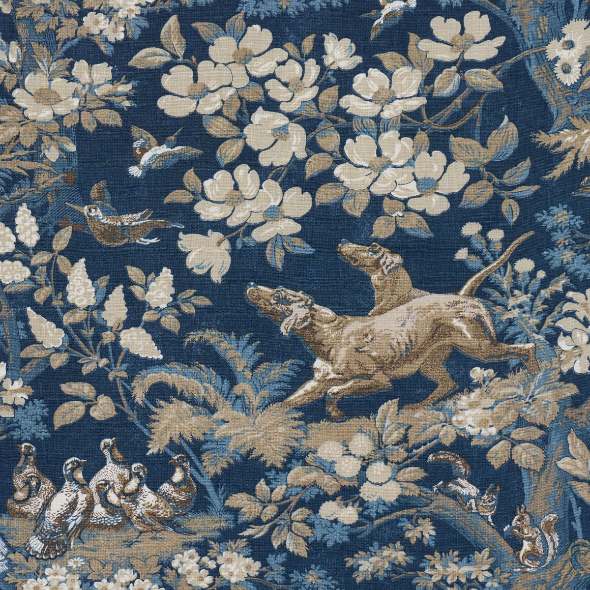 HOUND-MEADOW-INDIGO-SCHUMACHER-182262 - Schumacher Fabric