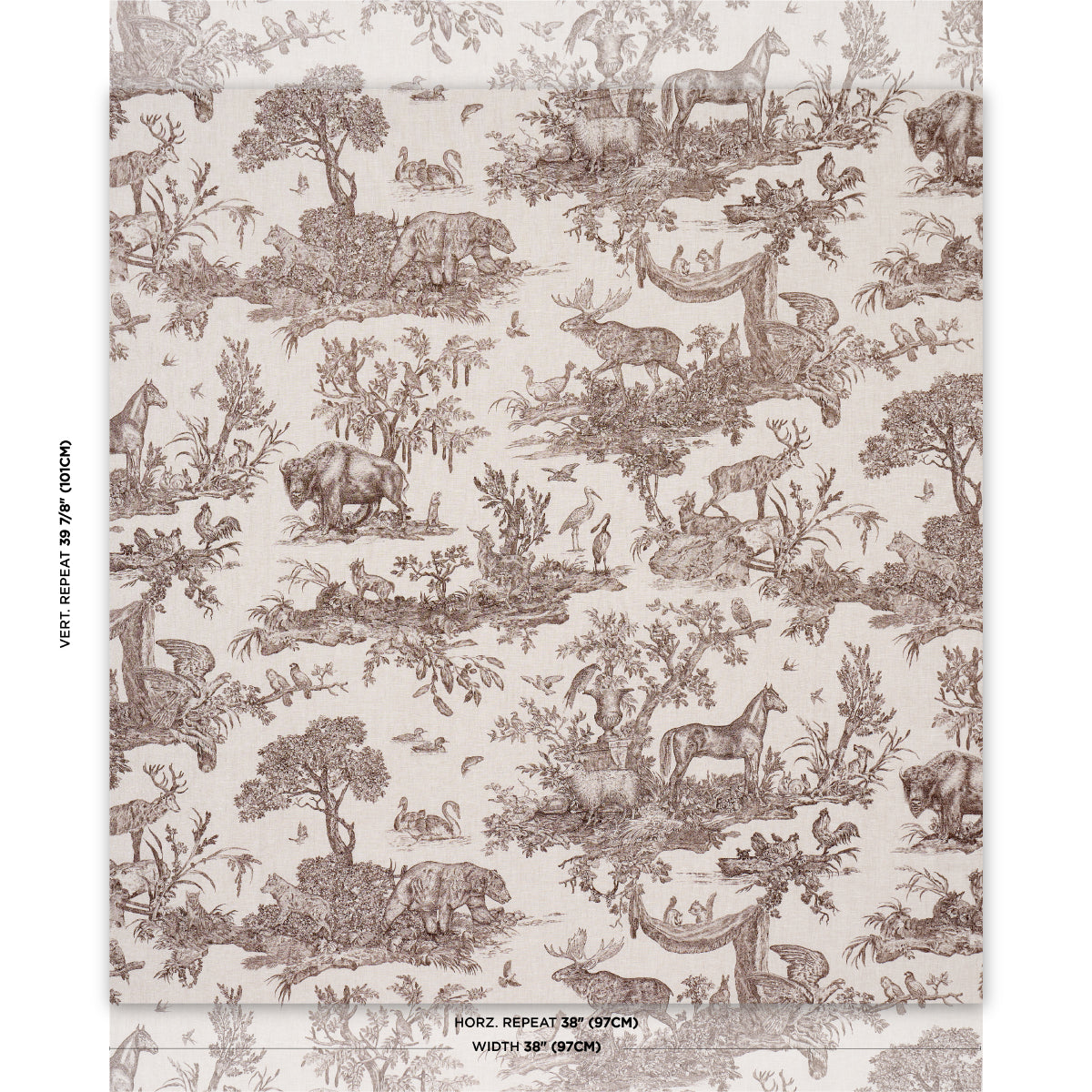 WESTERN-TOILE-SEPIA-SCHUMACHER-182271 - Schumacher Fabric