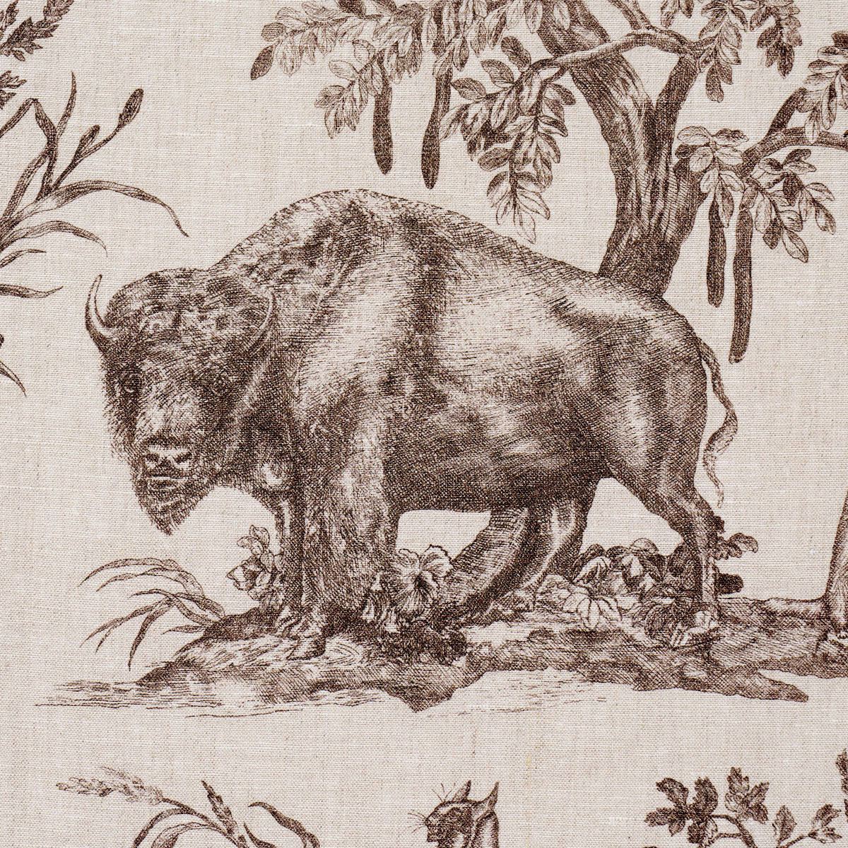WESTERN-TOILE-SEPIA-SCHUMACHER-182271 - Schumacher Fabric