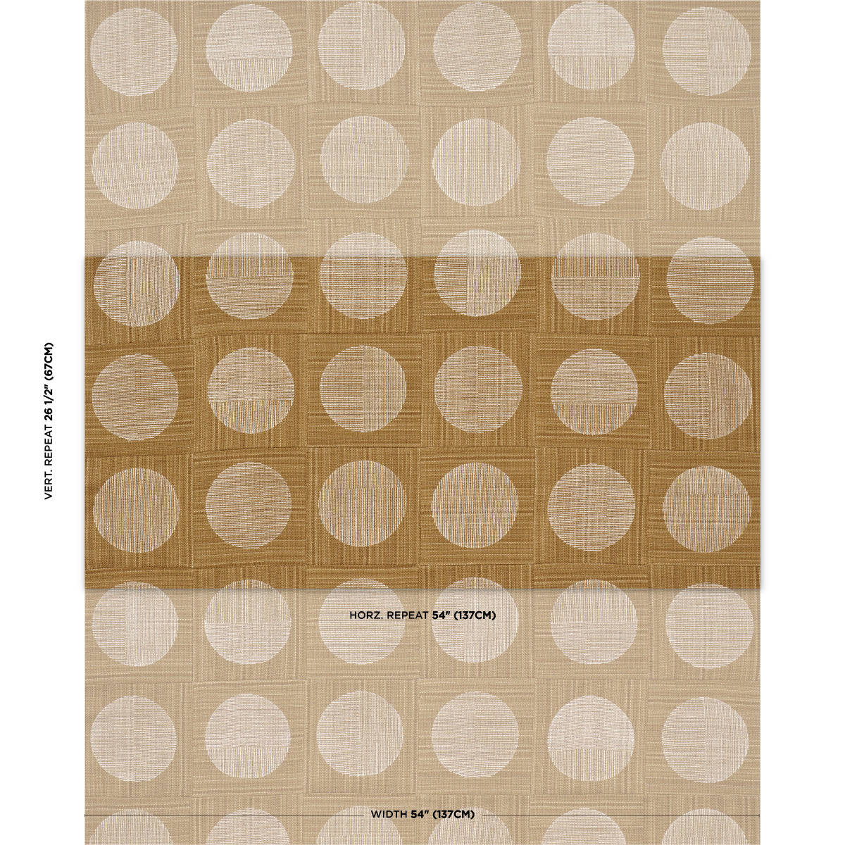 UNA-HAND-BLOCK-PRINT-OCHRE-SCHUMACHER-182300 - Schumacher Fabric