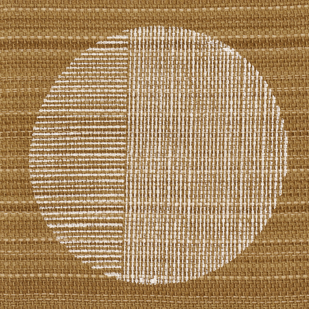 Una Hand Block Print - Ochre - Schumacher 182300 Fabric - Schumacher Fabric