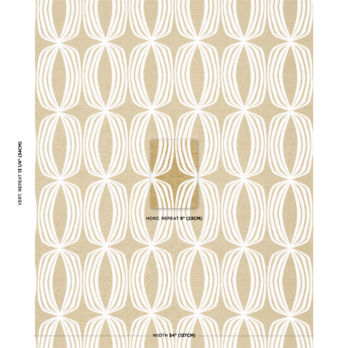FONTANA-HAND-PRINT-OCHRE-SCHUMACHER-182321 - Schumacher Fabric