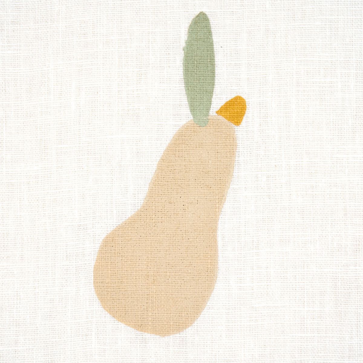 PEARS-HAND-BLOCK-PRINT-BUFF-AND-SAGE-ON-WHITE-SCHUMACHER-182391 - Schumacher Fabric