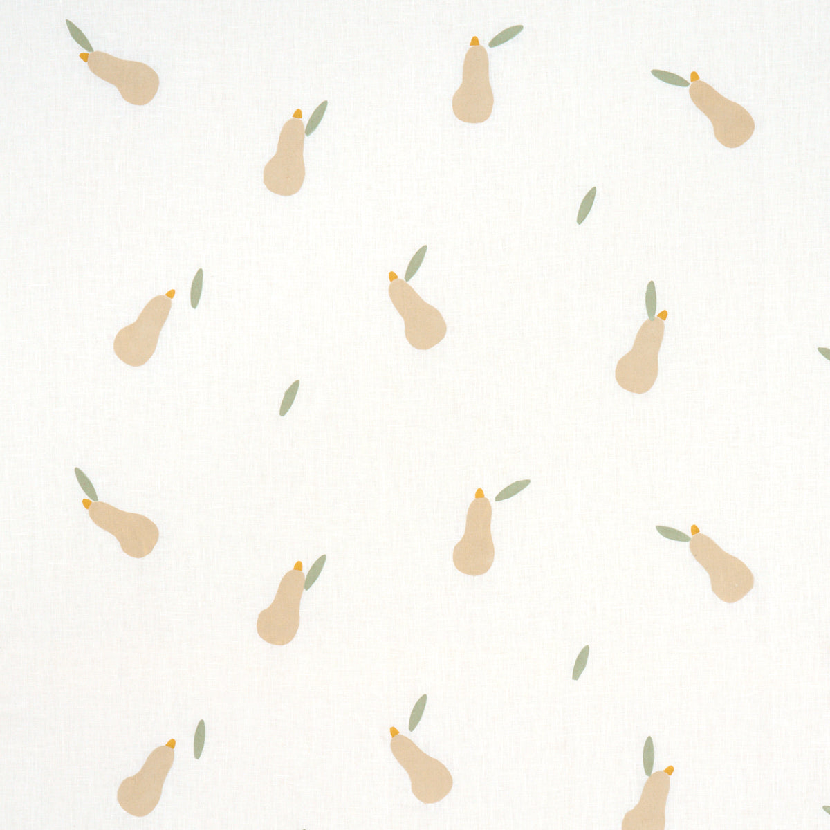 PEARS-HAND-BLOCK-PRINT-BUFF-AND-SAGE-ON-WHITE-SCHUMACHER-182391 - Schumacher Tela
