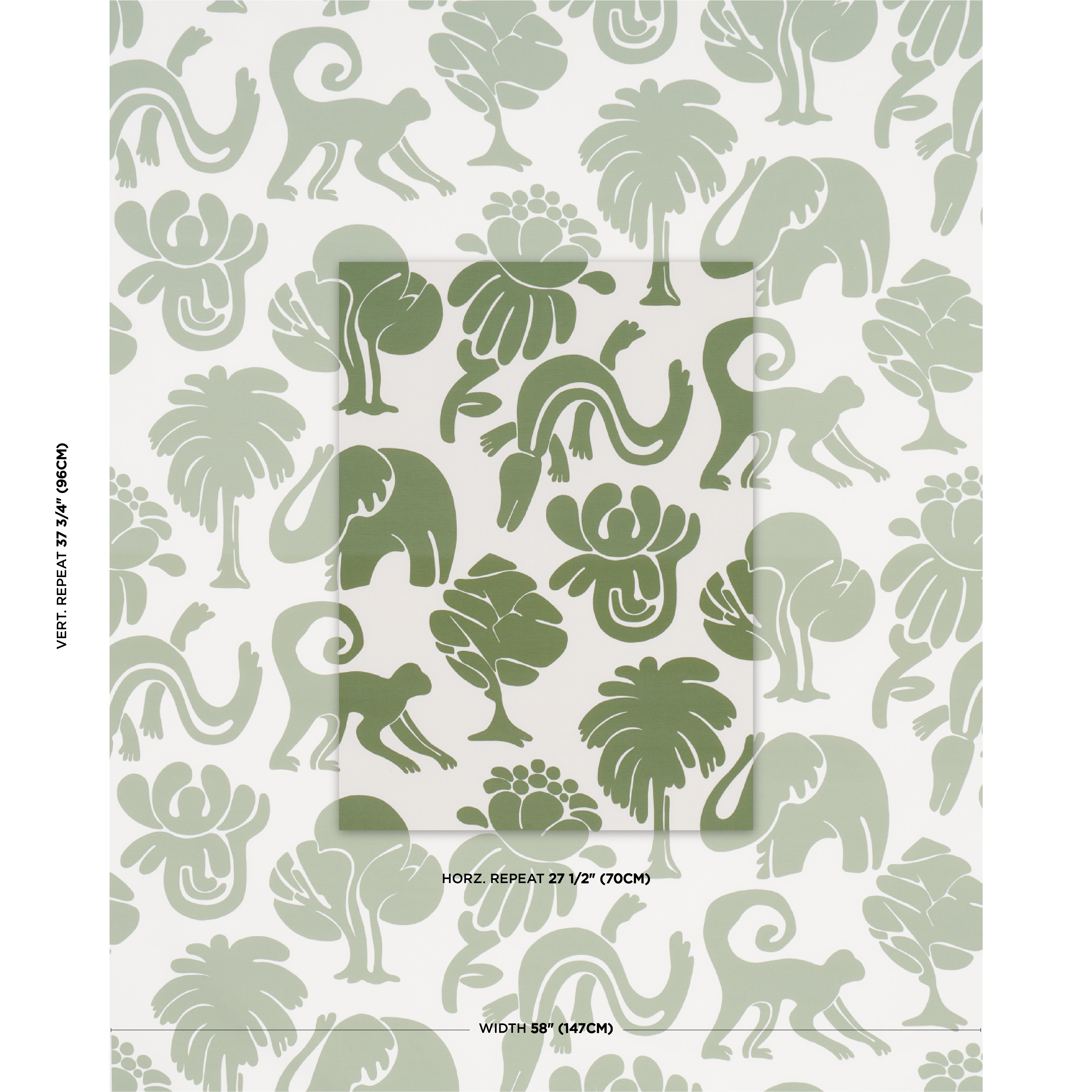 CALL-OF-THE-JUNGLE-FOREST-GREEN-SCHUMACHER-182490 - Schumacher Fabric