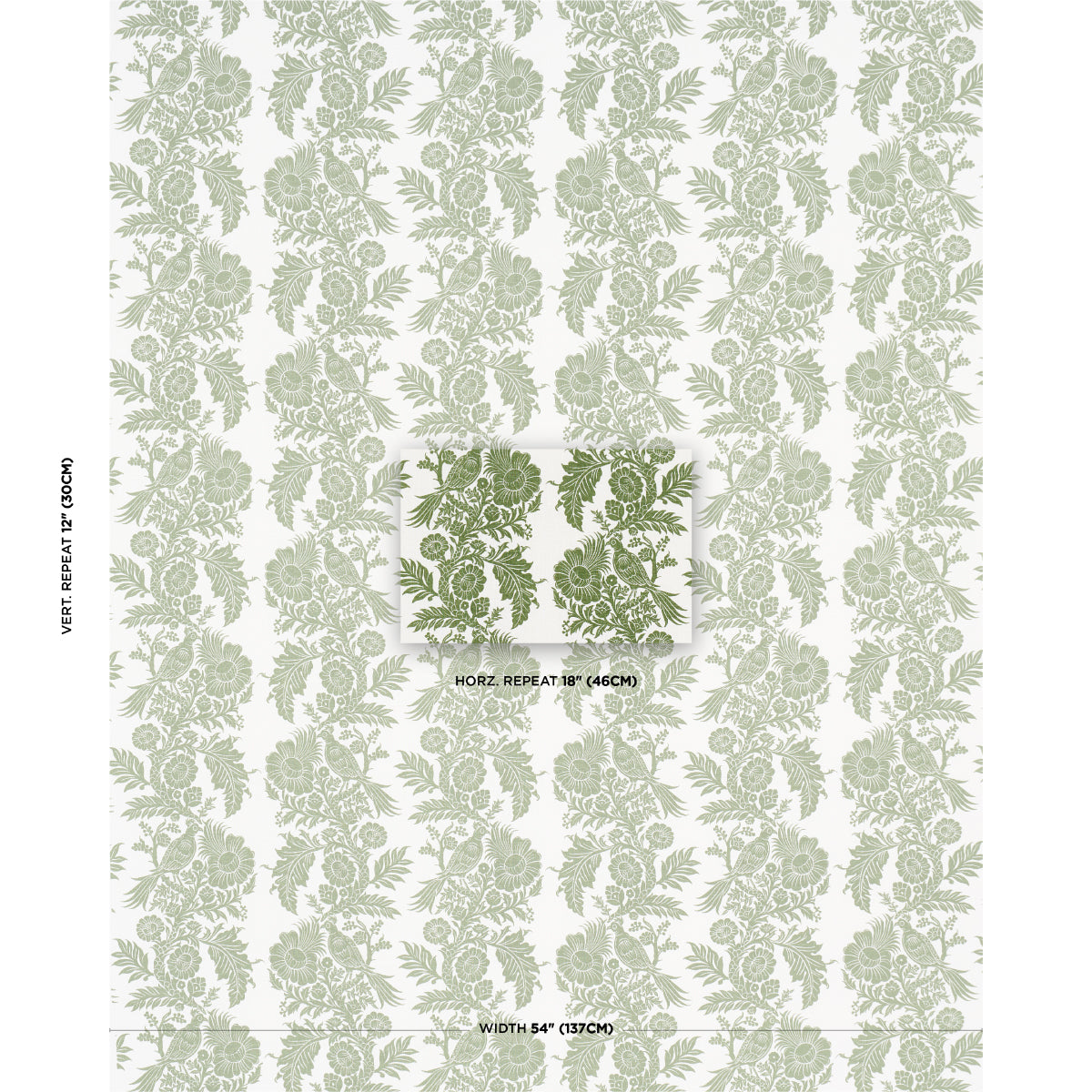 RAVEN-WOODS-GREEN-SCHUMACHER-182530 - Schumacher Fabric