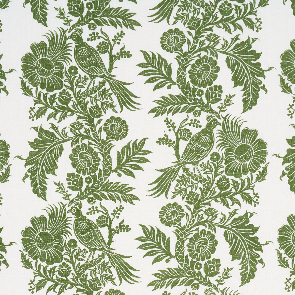 Raven Woods - Green - Schumacher 182530 Fabric - Schumacher Fabric