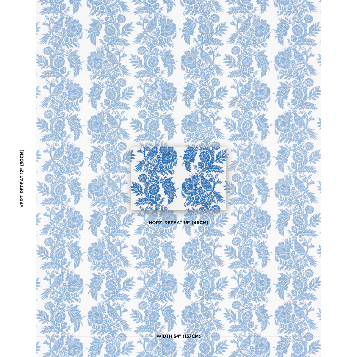 RAVEN-WOODS-BLUE-SCHUMACHER-182531 - Schumacher Fabric