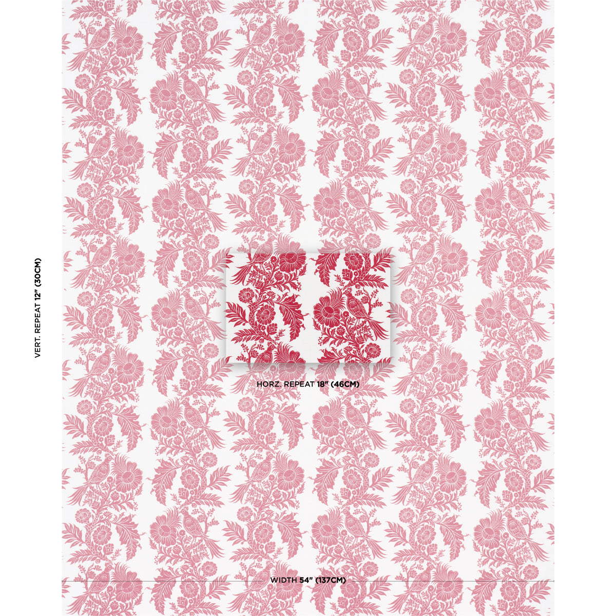 RAVEN-WOODS-RED-SCHUMACHER-182532 - Schumacher Fabric