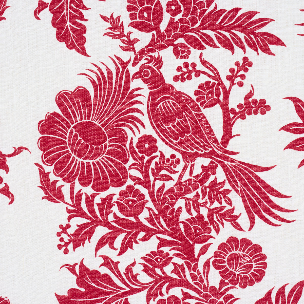 RAVEN-WOODS-RED-SCHUMACHER-182532 - Schumacher Fabric
