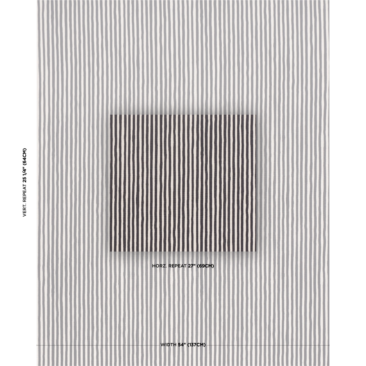CHANEY-STRIPE-CARBON-SCHUMACHER-182552 - Schumacher Fabric