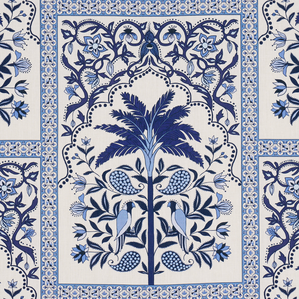 AMAZONAS-MYSTIQUE-TROPICAL-SHADES-OF-BLUE-SCHUMACHER-182571 - Schumacher Tela