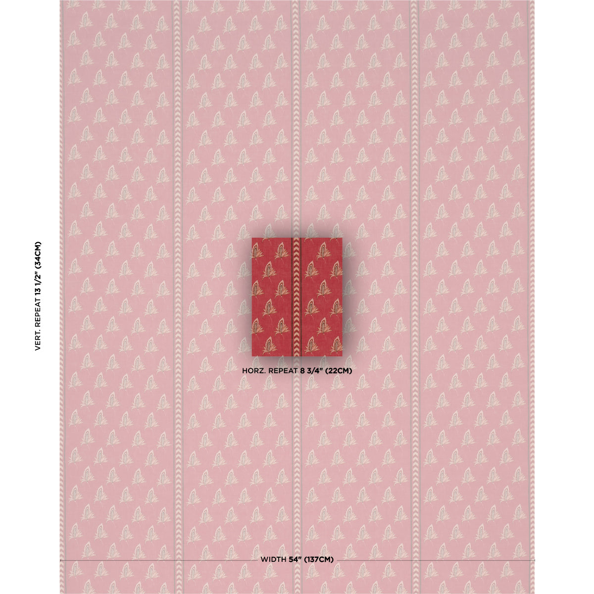 BANGALORE-IMAGINATION-ROUGE-SCHUMACHER-182601 - Schumacher Fabric