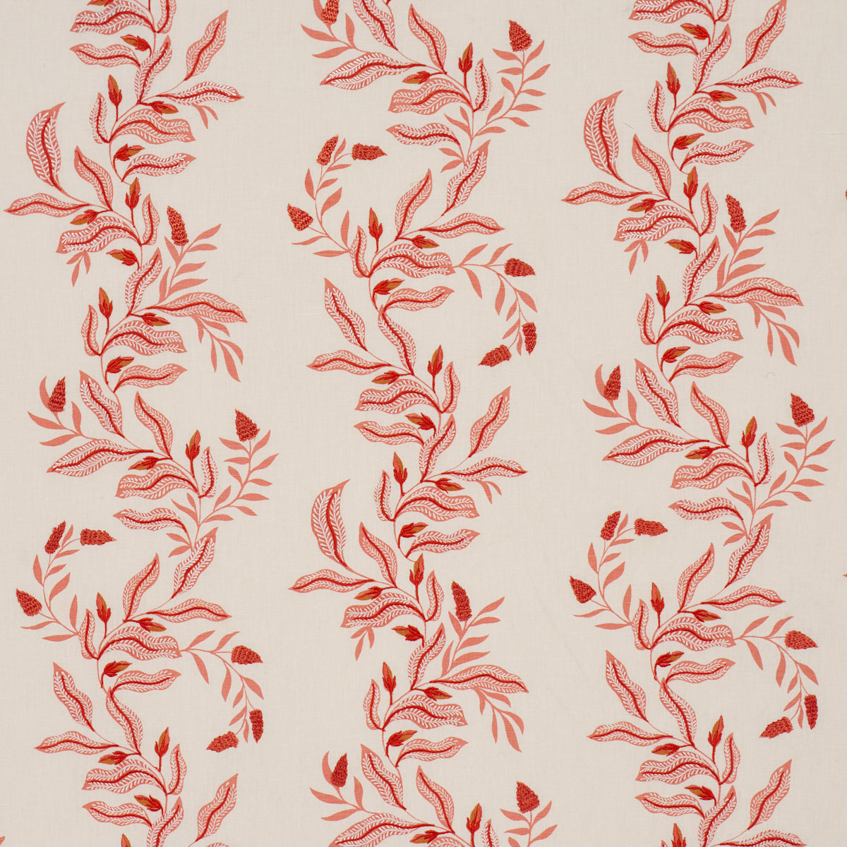 Vagary Vines - Coral - Schumacher 182640 Fabric - Schumacher Fabric