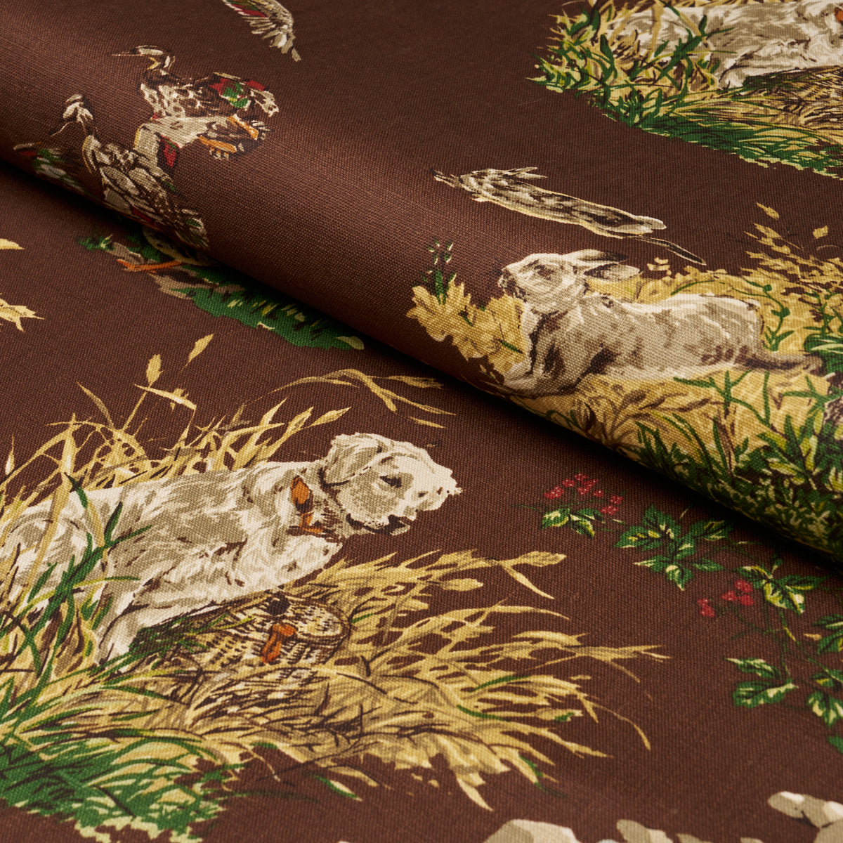 DOG-DUCK-BROWN-SCHUMACHER-182661 - Schumacher Fabric