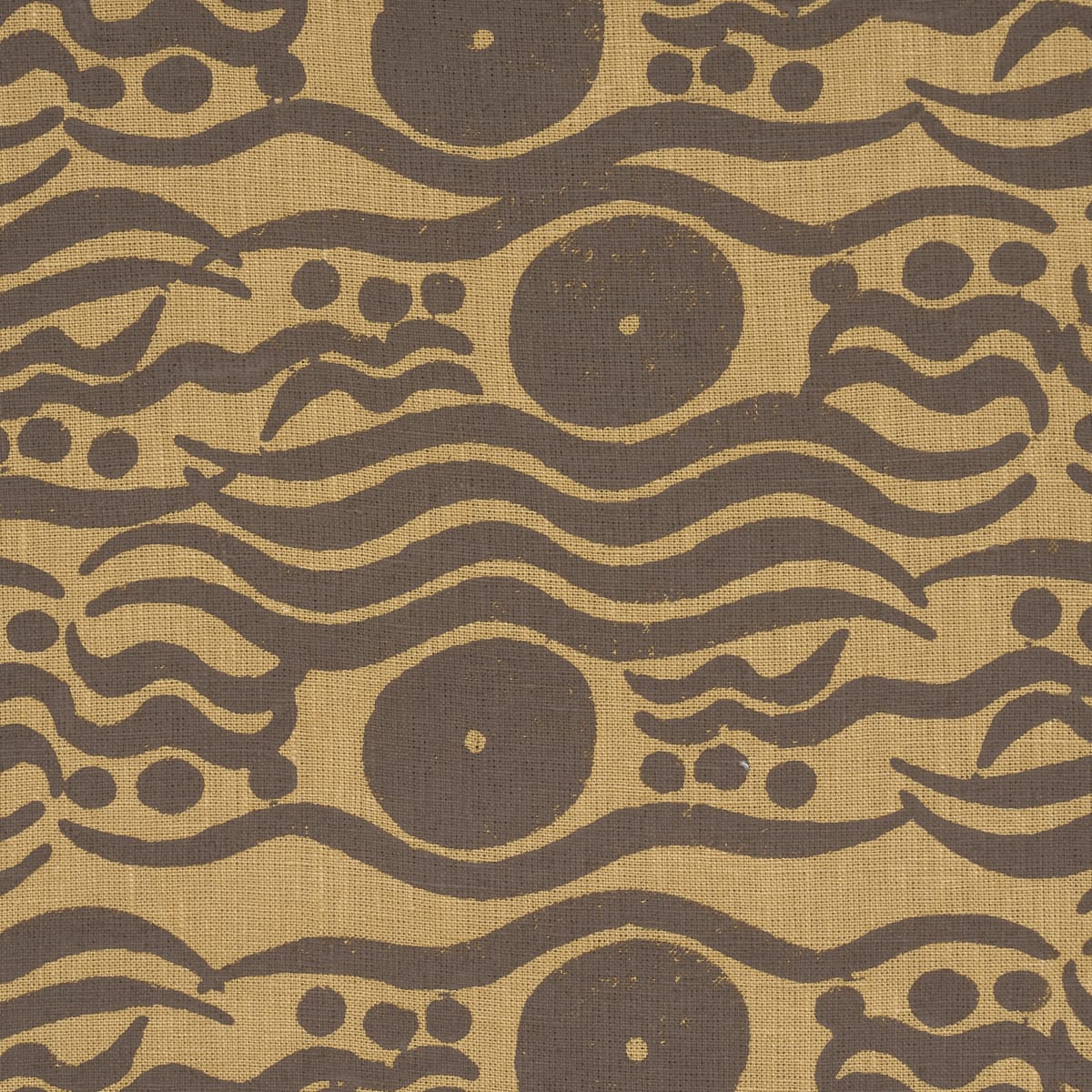 BOSPHORUS-HAND-BLOCK-OCHRE-BROWN-SCHUMACHER-182740 - Schumacher Fabric
