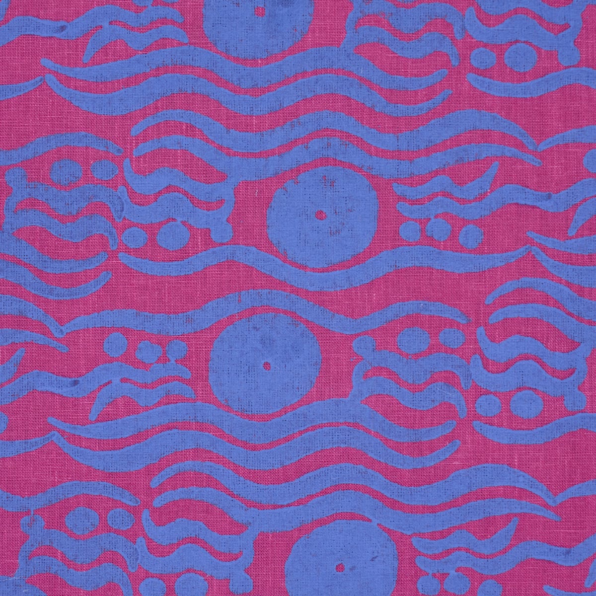 BOSPHORUS-HAND-BLOCK-FUCHSIA-BLUE-SCHUMACHER-182741 - Schumacher Fabric