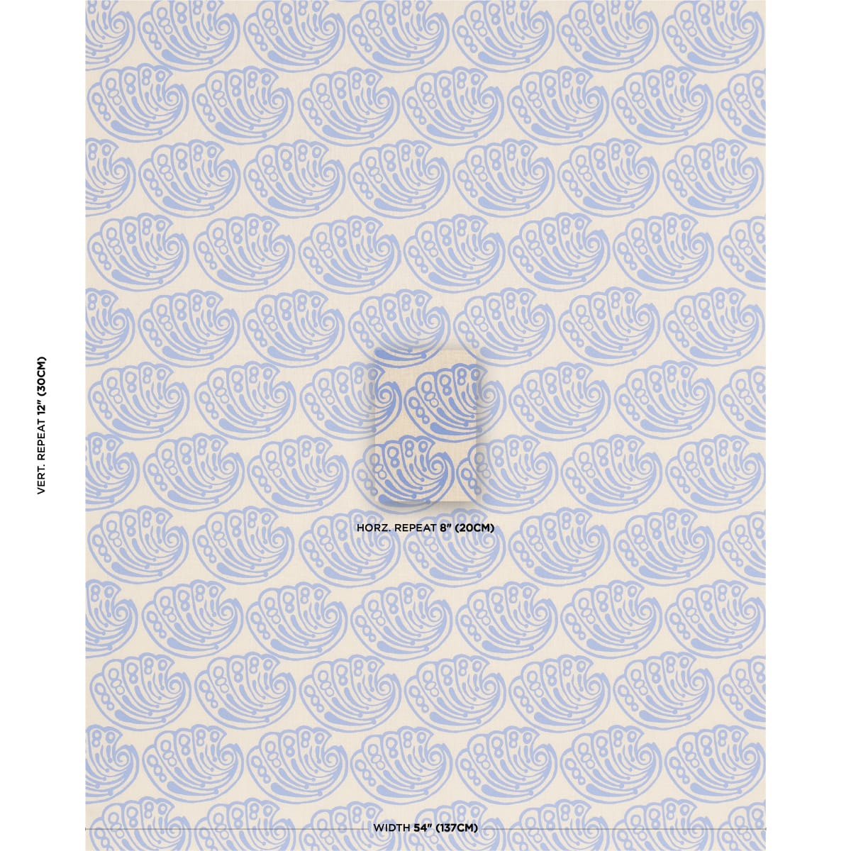 RAMSGATE-HAND-BLOCK-FRENCH-BLUE-SCHUMACHER-182750 - Schumacher Fabric