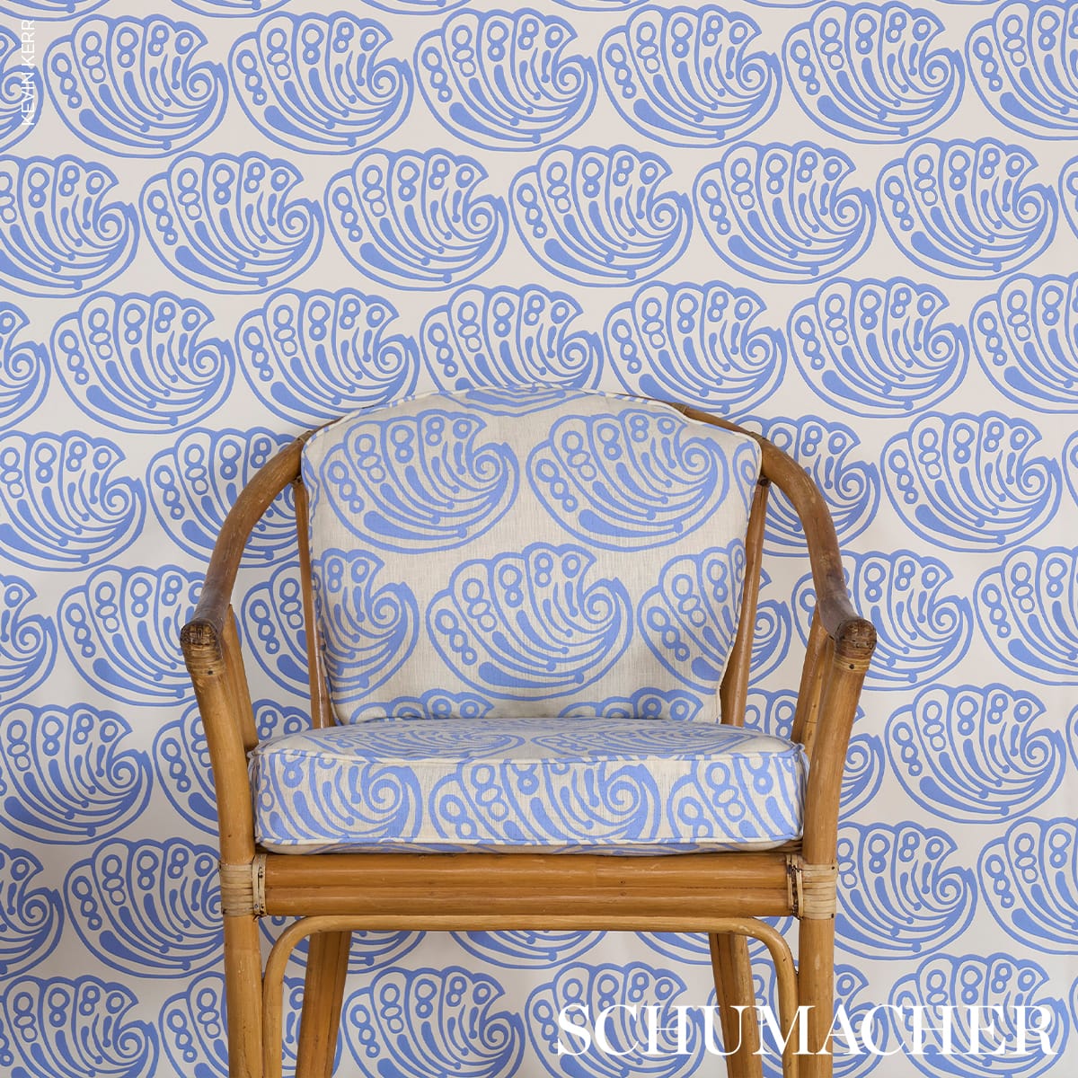 RAMSGATE-HAND-BLOCK-FRENCH-BLUE-SCHUMACHER-182750 - Schumacher Fabric