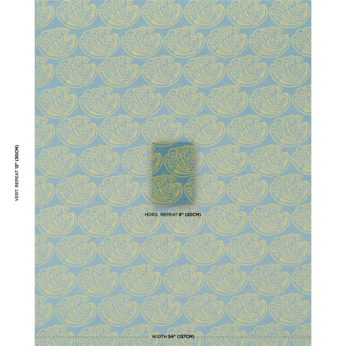 RAMSGATE-HAND-BLOCK-SEAWEED-SCHUMACHER-182751 - Schumacher Fabric