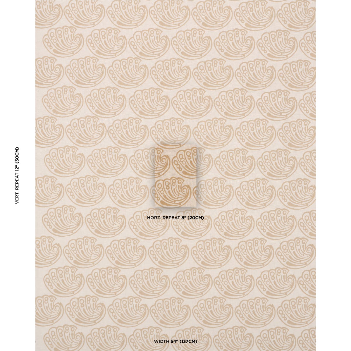 RAMSGATE-HAND-BLOCK-SAND-SCHUMACHER-182752 - Schumacher Fabric