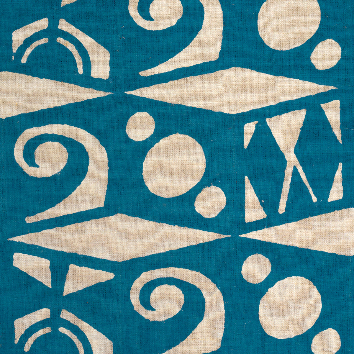 Tarot Hand Block - Mineral Blue - Schumacher 182761 Fabric - Schumacher Fabric