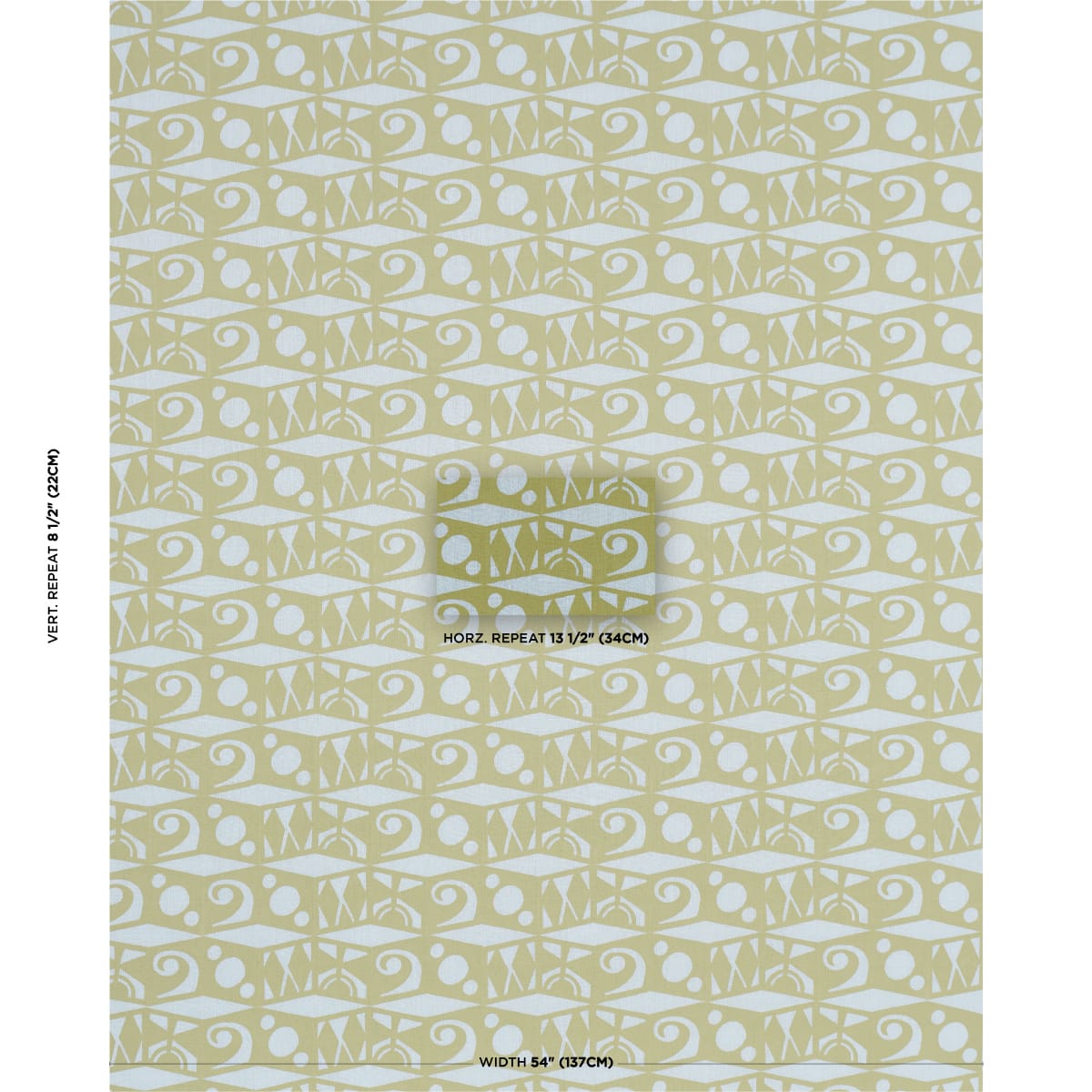 TAROT-HAND-BLOCK-SKY-GREEN-SCHUMACHER-182762 - Schumacher Fabric