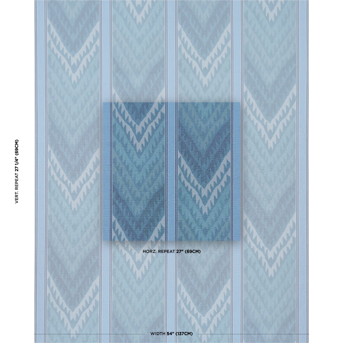 SHABBA-WARP-PRINT-BLUES-SCHUMACHER-182771 - Schumacher Fabric